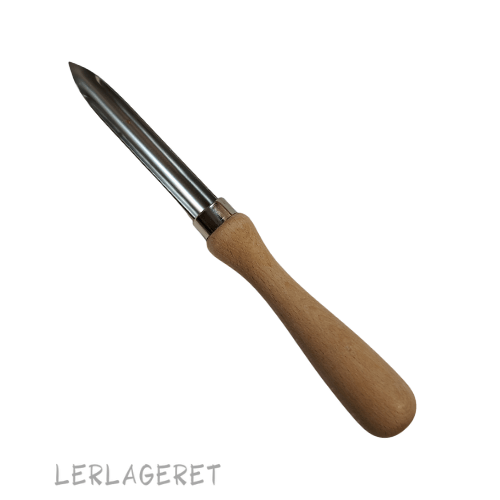 Huljern med et godt træskaft. Fra Lerlageret.com
Laver et perfekt rundt hul, i vådt og læderhårdt ler.
Ø17, Ø11, Ø7 og Ø6 Ca. 20 cm lang.