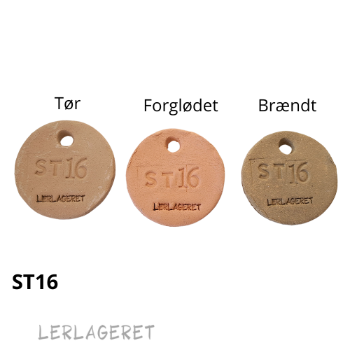 ST16 Den læderfarvede fra lerlageret.com
Den læderfarvede nuance giver din færdige keramik et rustikt, blødt og naturligt udseende, som passer perfekt til f.eks. den nordiske indretning. Den er god til det hele, drejning, pladeteknik og modellering.
