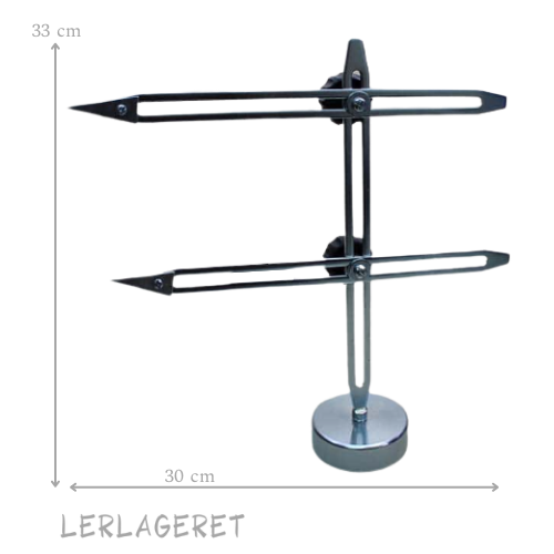 Drejemål 30x33 cm fra lerlageret.com
Med gode indstillings muligheder.
Hvis du har noget ventilgummi kan du med fordel sætte det på spidsen, det bøjer let af uden at ødelægge kanten, hvis du drejer helt op til spidsen.