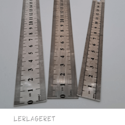 Stållineal fra Lerlageret.com 3 længder. 15 cm 20 cm 30 cm
