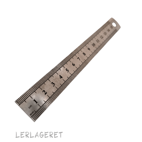 Stållineal fra Lerlageret.com 3 længder. 15 cm 20 cm 30 cm