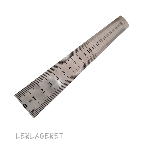 Stållineal fra Lerlageret.com 3 længder. 15 cm 20 cm 30 cm