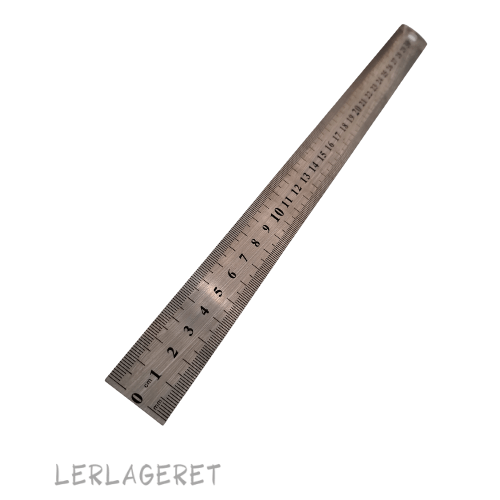 Stållineal fra Lerlageret.com 3 længder. 15 cm 20 cm 30 cm