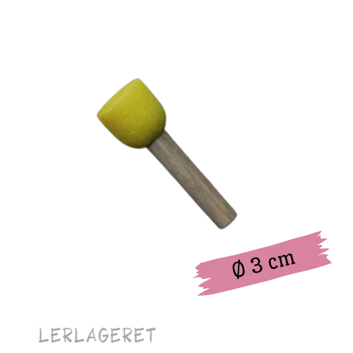 Små svampestokke 8 cm  Bruges til effekt dekorering med begitning og oxyd.  Eller til at suge vand op fra drejede emner.  Lille Ø 3cm  Stor Ø 4,5 cm